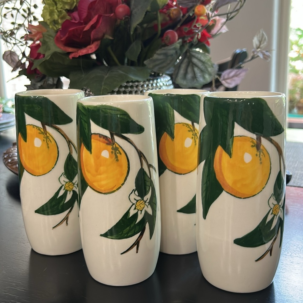 Poppytrail by Metlox Ceramic Tumblers California Fruit